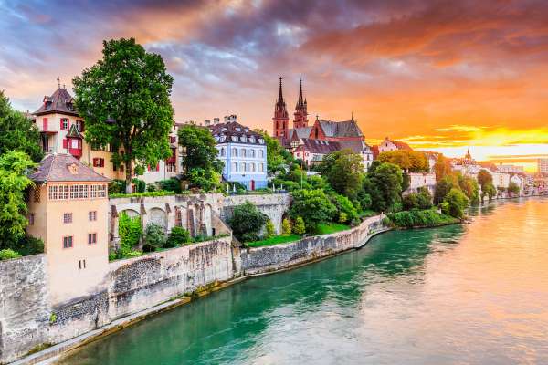 Beautiful-sunset-in-Basel-Switzerland