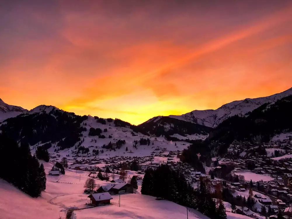 Sunset in Adelboden