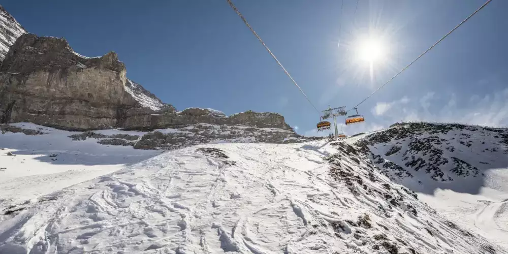 Grindelwald Wengen sesselbahn schnee