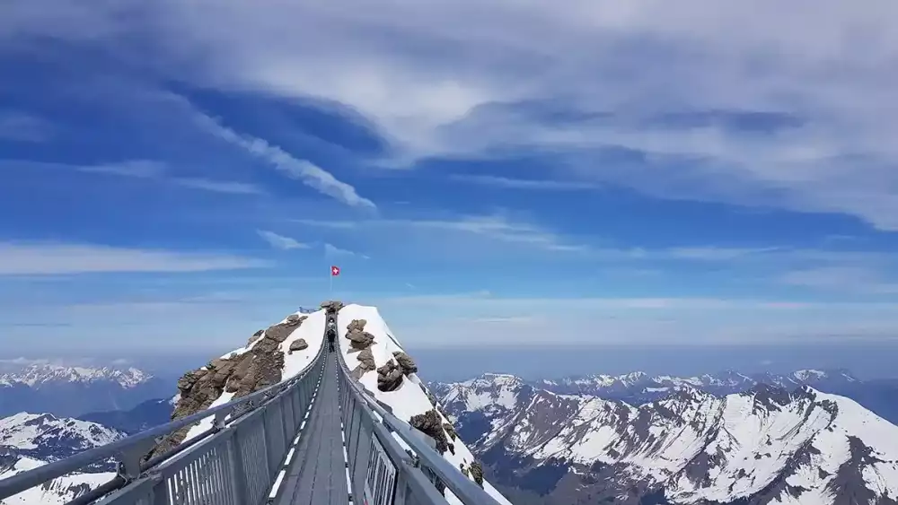 Snowy Swiss Alps, Glacier 3000
