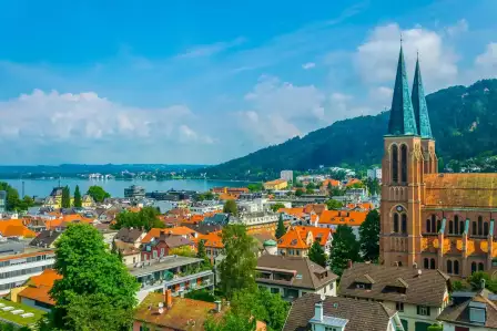 Aerial view of Bregenz, Austria