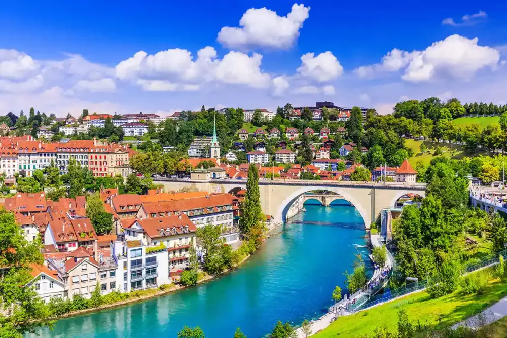Aare River in Bern City